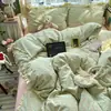 Venta al por mayor del fabricante Juego de cuatro piezas de Gasa Arrugada Plisada de Encaje Clase A, Cómodo y Suave, Algodón Lavado Floral Lindo de Primavera y Verano