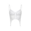 Nova Retro Lace Beautiful Back com Chest Pad Copo Fino Cross Back Design Irregular Sexy Spice Girls Wear Underwear