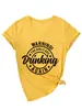 Amazon Wish Sitio Independiente Cómodo y Elegante Cuello en V para Mujer ¡Advertencia! La Camiseta de Manga Corta para Niña