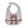 Babador de Silicone para Comida de Bebê Tridimensional Impermeável Super Macio Balde de Comida para Crianças Grande Escorregadio