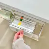 Artefato de Armazenamento de Cosméticos para Banheiro Armário Espelhado Caixa de Armazenamento com Gaveta Inferior Maquiagem Cotonetes Batom Prateleira Transparente
