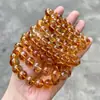 Pulsera de Fluorita de Pelo de Conejo Verde Menta Natural DIY Cuentas Redondas Superventas de Comercio Electrónico Transfronterizo Cuentas Sueltas para Hombres y Mujeres Venta al por Mayor de Fábrica