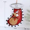 Venta Caliente Transfronteriza Accesorios de Navidad Decoraciones de Madera con Letras Reno Muñeco de Nieve Anciano Astilla de Madera Colgante de Árbol de Navidad