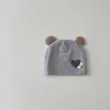 Gorro para Bebé Qiunan Todo el Año Nuevo Oso Corazón Cabeza de Oso Gorro Fetal sin Costuras para Bebé Gorro de Punto para Recién Nacido