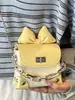 Bolsa de Mão Fashion com Laço, Bolsa Quadrada Pequena para Mulheres, Novo Modelo 2026, Estilo Coreano Simples, Bolsa de Ombro Ins, Bolsa Transversal com Corrente para Mulheres