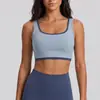Coletes Esportivos de Contraste de Cores de Alta Elasticidade para Comércio Exterior, Não Precisa Usar Sutiã, Levanta os Seios Laterais, Coletes de Yoga à Prova de Choque
