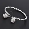 Pulsera Popular de Campana de Tiktok para Mujeres, Pulsera Doble de Campana de Palacio con Giro de Sonido de Un Paso, Joyería de Estilo Antiguo Simple para Parejas y Mejores Amigos