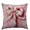 Funda de Almohada Navideña Rosa Transfronteriza Muñeco de Nieve Papá Noel Cojín Decorativo Funda de Cojín para Sofá del Hogar Almohada Festiva