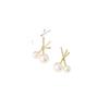 Aretes de Perlas Aguja de Plata, Aretes Asimétricos, Aretes Simples, Joyería Redonda Francesa de Lujo Ligero, Borlas al por Mayor