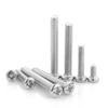 Tornillos de Acero Inoxidable 304 Pulgadas Tornillos de Cabeza Redonda con Ranura Cruzada Tornillos de Máquina Redondos de Cabeza Pan Pulgadas 5/32 3/16 1/4