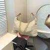 Bolsa Tote Tecida Retrô Estilo Coreano Bolsa de Palha Grande Capacidade Bolsa Axilar Bolsa de Ombro Estilo Férias Portátil Bolsa de Praia para Mulheres