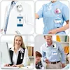 Porta Credencial Halloween Fantasma Acrílico con Clip de Cocodrilo Retráctil Tirón Fácil Carrete Giratorio Regalo Médico Clip de Tirón Fácil