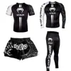 Roupas de Treino Venom Traje UFC para Homens e Mulheres Boxe Apertado Roupas de Secagem Rápida Muay Thai Roupas Esportivas Fitness Conjunto de 4 Peças em Estoque