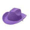 Fábrica da Amazon em estoque chapéu de cowboy branco DIY pintura feita à mão chapéu de cowboy ocidental chapéu de feltro com bordas brancas