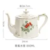 Conjunto Europeu Retro de Xícaras de Café Creme Xícara e Pires de Cerâmica Francesa Conjunto de Chá para Chá da Tarde Britânico Caneca Copo de Água