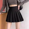 Falda corta plisada negra de cintura alta para mujer, nuevo diseño verano 2026, estilo dulce y fresco, línea A adelgazante