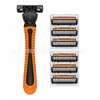 Barbeador manual de três lâminas masculino, barbeador de depilação feminino, lâmina multicamadas de aço inoxidável, cabeça de barbeador, três camadas, quatro cores