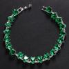 AliExpress nueva tobillera de circón verde temperamento de lujo europeo y americano cadena de tobillo completa de diamantes accesorios de playa tobillera