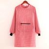 Delantal Anti-Manchas Estilo Coreano para Cocina Casera de Mujer Ropa de Cocina de Moda con Mangas Largas Ropa de Trabajo Estilo Occidental con Logotipo Impreso