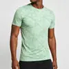 Amazon Comercio Exterior Transfronterizo Europeo y Americano Nueva Camiseta de Hombre de Seda de Hielo Alta Elasticidad Manga Corta Verano Hombre Secado Rápido Top