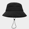 Sombrero de Pote Japonés Vintage Grueso y Esponjoso de Plumón con Cuerda a Prueba de Viento Moda para Exterior Otoño e Invierno Cálido Sombrero de Pescador Sombrero de Pareja