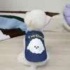 Ropa para Mascotas Schnauzer de Peluche Talla Pequeña Ropa para Perros Ropa para Gatos Otoño e Invierno Cálido 25 Chaleco de Algodón Denim