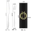 Juego de Cuchillo, Tenedor y Cuchara Estilo Occidental de Acero Inoxidable Engrosado al por Mayor, Cubiertos Especiales para Filete y Chuleta de Cerdo para Hotel, Regalo con Logo