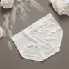 Fábrica de lingerie de seda fina gelo Meia-cintura de algodão sem costura cueca nude cor sólida cuecas pele-friendly atacado