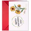 Set de Tarjeta de Felicitación Plegable para Bouquet del Día de la Madre Popular Transfronterizo Tarjeta de Agradecimiento Postal de Felicitación de Cumpleaños Personalizable