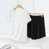 Pijama de Modal para Mujer de Verano, Manga Corta y Shorts, Delgado, Casual, Color Sólido, Adecuado para Salir, Conjunto Fresco y Cómodo para Estar en Casa
