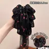 Presilha de Cabelo Retro com Laço de Bolinhas Estilo Francês para Mulheres, Presilha Tibia de Cabelo de Alta Qualidade para Meio Preso, Acessório de Cabelo Estilo Coreano