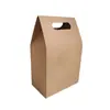 Caixa de papel de couro de vaca portátil Saco de biscoito Cookie caixa de bolo Saco de embalagem para lanche ocidental saco de papel para doce nougat