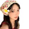 Pañuelo Triangular de Punto Floral Atmosférico para la Playa para Mujer, Cinta Estilo Francés, Moda Retro, Diadema Versátil Estilo Pastoral