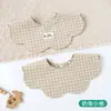 Versión Coreana de Baberos de Algodón Clase A para Recién Nacidos, Baberos de Pétalos Giratorios de Doble Cara, Toallas Salivares para Bebés