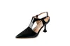 Sandalias Huecas Baotou Sandalias en T con Punta 45 Comercio Exterior 332023 Sandalias de Tacón Alto Estilo Coreano