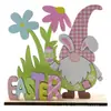 Adornos Decorativos de Conejo de Madera para el Festival de Primavera y Pascua Transfronterizos Adornos Creativos para el Hogar Americano Adornos de Escritorio