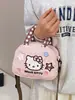 Bolsa de Mão Leve Fofa da Hello Kitty para Meninas, Nova Bolsa Nuvem de Algodão Estilo Coreano, Bolsa de Ombro Transversal