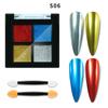 Venta al por mayor de polvo de espejo Aurora para uñas, harina de espejo de 4 colores, polvo de espejo mágico sólido, espejo de cuatro colores, súper flash para dedos