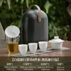 Actividad mayorista set de té de viaje taza express conveniente tetera de porcelana blanca kung fu traje para hacer té regalo para exteriores LOGOTIPO