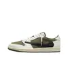 Zapatos Putian transfronterizos AJ1 White Zongzi Swoosh Invertido Guerrero Negro Mocha comercio exterior Jordan 1 co-branded zapatos deportivos de baloncesto para hombre y mujer