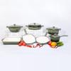 Panela Esmaltada de Ferro Fundido Vermelho Chinês Conjunto de Esmaltados Sete Peças Utensílios Domésticos de Cozinha Panela da Mamãe Panela de Ensopado Panela para Frutos do Mar
