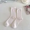 Meias estilo Ballet para Mulheres, Estilo Coreano de Verão, Finas e Respiráveis, Borda Franzida, Meias Meia-Perna Sem Costura com Bolinhas Estilo Miu