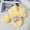 Bufanda Infantil de Peluche de Dibujos Animados Linda Otoño e Invierno Cálida Bufanda Cruzada para el Cuello para Niños y Niñas Protector de Cuello Grueso a Prueba de Frío