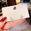Pendientes de perlas con lazo de estilo coreano, recién llegados en verano, de alta gama, con un toque de celebridad de Internet, elegantes, con aguja de plata S925.