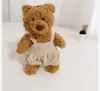[Apenas Roupas] Chaveiro Pingente Urso de Barcelona Boneco 12cm Roupas de Empregada Roupa de Cama Headgear