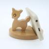 Soporte de madera para teléfono móvil creativo Pony teléfono móvil caballo espalda moneda Haya persona perezosa soporte para teléfono móvil logotipo grabado