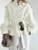 2026 Nuevo Estilo Cardigan Cortavientos de Manga Larga de Terciopelo Mate con Solapa con un Diseño Elegante y Casual para Moda Transfronteriza