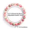 Pulsera Tk Xiyin Amazon Más Vendida Piedra Arcoíris Hecha a Mano Cuerda Elástica Pulsera de Moda para Mujer Venta al por Mayor en Stock