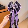 Accesorios para el cabello Kuromi para niños Super de hadas Colgante para la frente 2025 Nuevo estilo Lazo de malla Pasador de pelo Lazo Dibujo animado Cadena para la frente