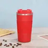 Copo Térmico para Negócios Transfronteiriços, Copo a Vácuo de Café Comercial de Alta Qualidade com Lados Retos, Manga de Silicone Criativa, Copo para Carro Fosco